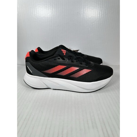 Size 10 Mens adidas DURAMO SL SHOES Core Black / Solar Red / Grey Six IF9483 NEW - Picture 1 of 8